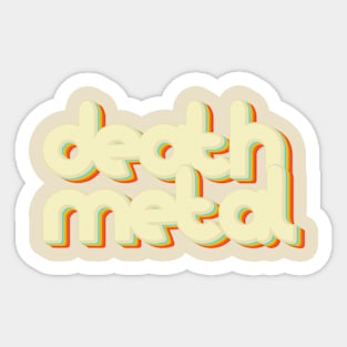 vintage color death metal Sticker